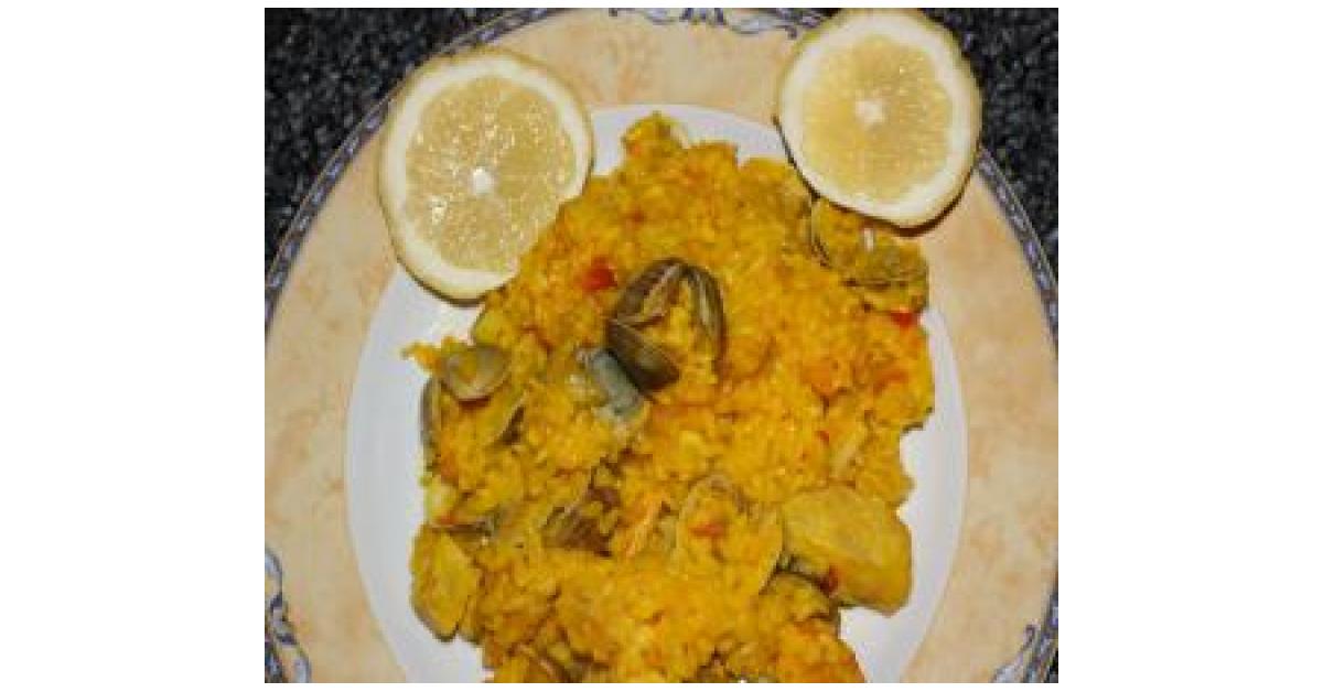 PAELLA DE MARISCO (facil y rapida) por M del Mar. La receta de